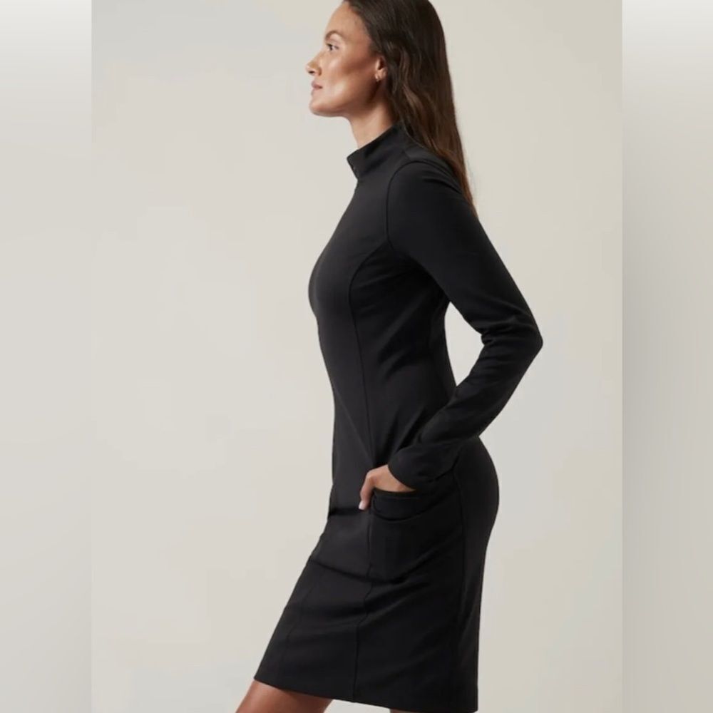 NWOT Athleta Delancey Black Dress size XS - Picture 3 of 7